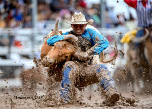 Carson Good competing at Cheyenne Frontier Days 2018